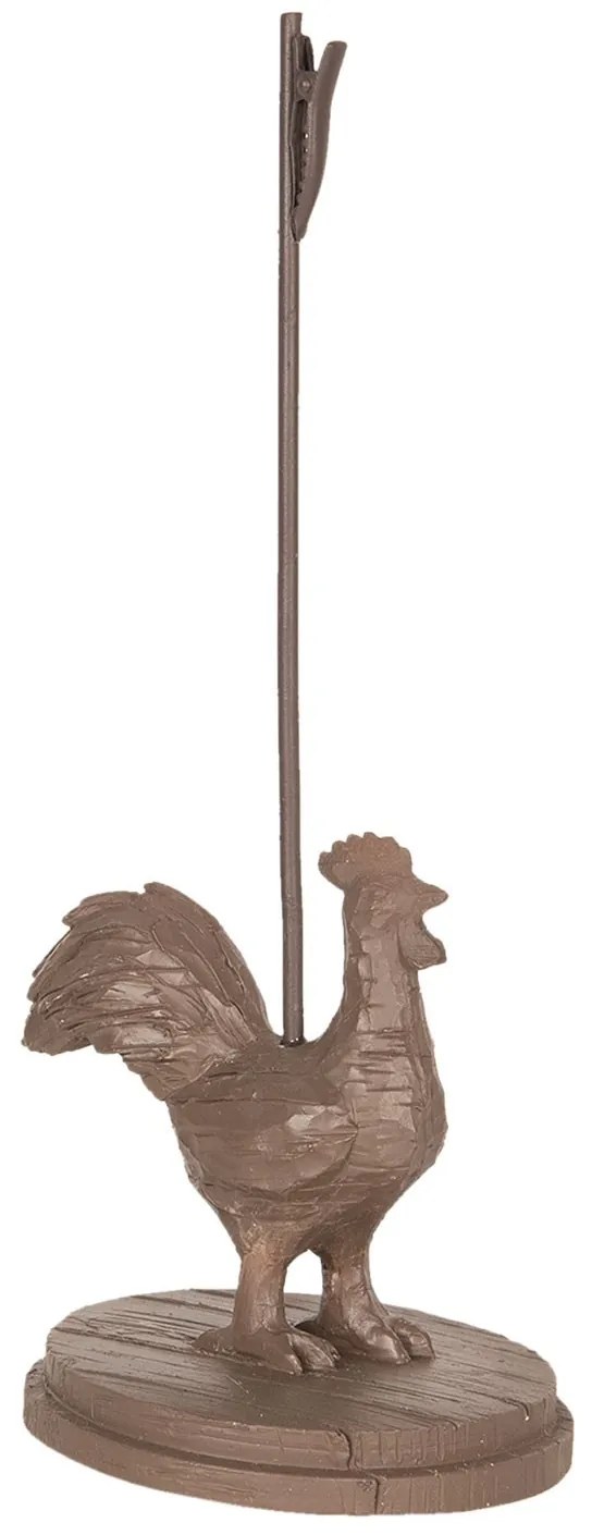 Kovový držiak na menovku s kohútom - 11 * 10 * 29 cm