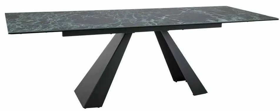 Jedálenský stôl Salvadore II, 160 x 90 cm, tmavo zelená