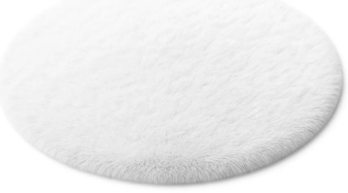 Biely okrúhly koberec Rabbit Rozmer: 110 cm