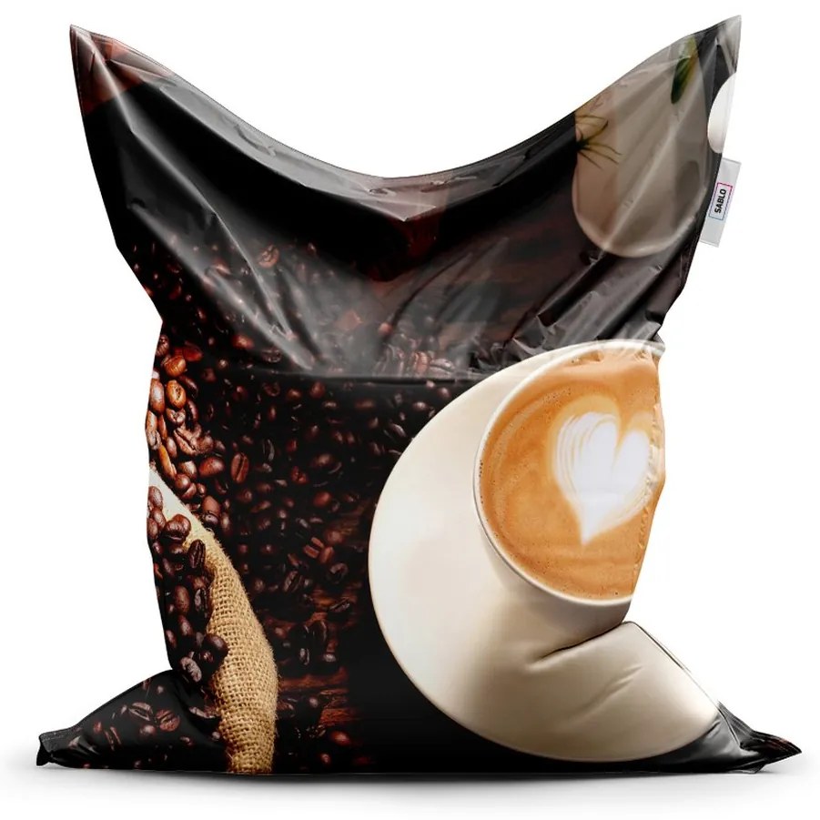 Sedací vak Classic káva - detský, hnedá