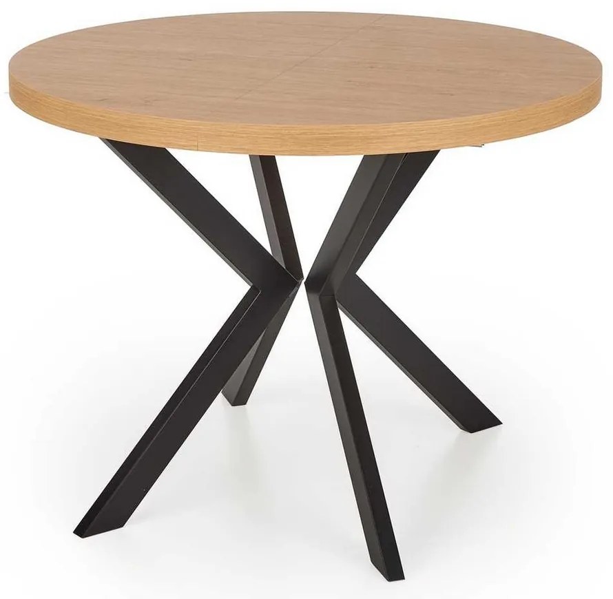 Jedálenský stôl Pildora, dub zlatý / čierna