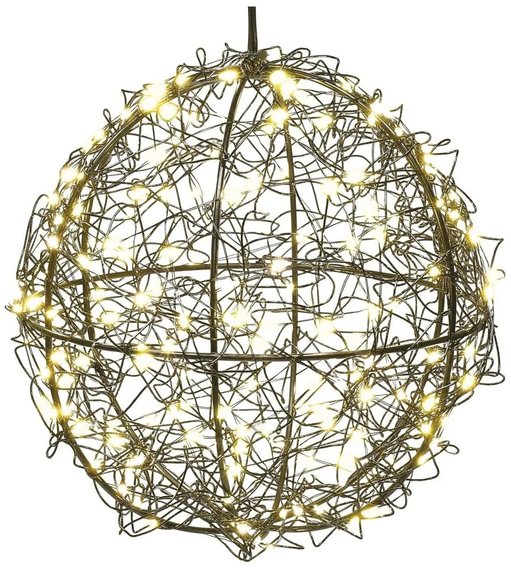 Emos LED svetelná dekorácia Guľa, napájanie: sieťové, teplá biela, ø 20 cm,