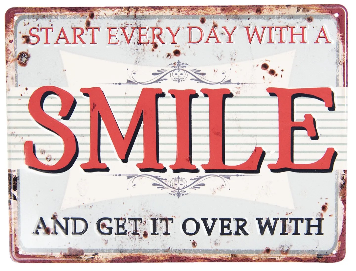 Kovová nástenná ceduľa SMILE - 25 * 20 cm Kovová nástenná ceduľa SMILE - 25 * 20 cm