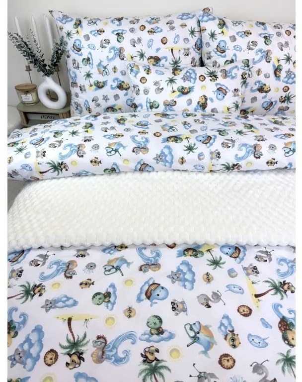 INTERMEDIC SK Obliečky Ocean 140x200/70x90 – morský motív, bavlna, zips