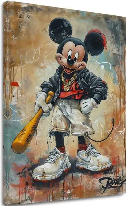 Obraz Street Mickey na plátne | Maľovaná štruktúra