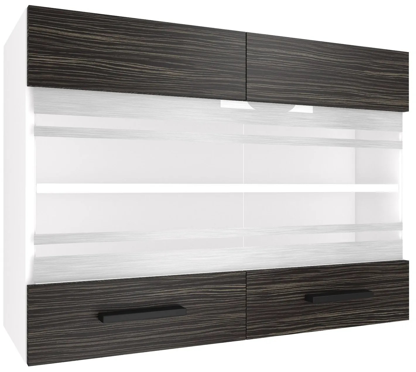 Kuchynská skrinka Belini horná 80 cm eben kráľovský TOR SGW80/2/WT/HK/0/B1