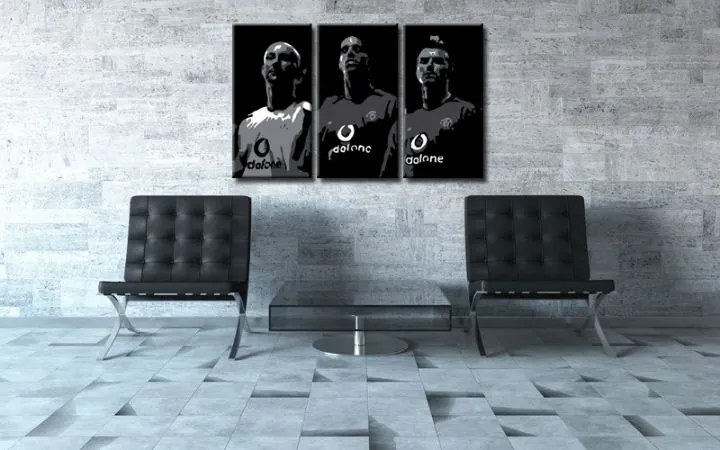 Ručne maľovaný POP Art obraz Manchester United 3 dielny manu