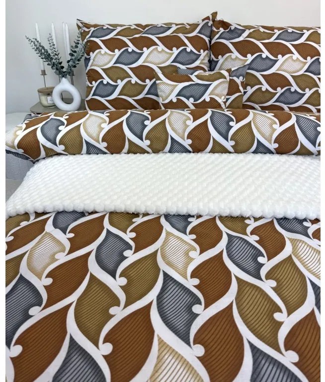 INTERMEDIC SK Posteľná bielizeň WAVES – 100 % bavlna, 140x200 + 70x90 cm, vlnitý vzor