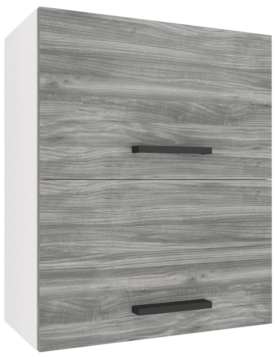 Kuchynská skrinka Belini horná 60 cm šedý antracit Glamour Wood TOR SGP2-60/1/WT/GW1/0/B1