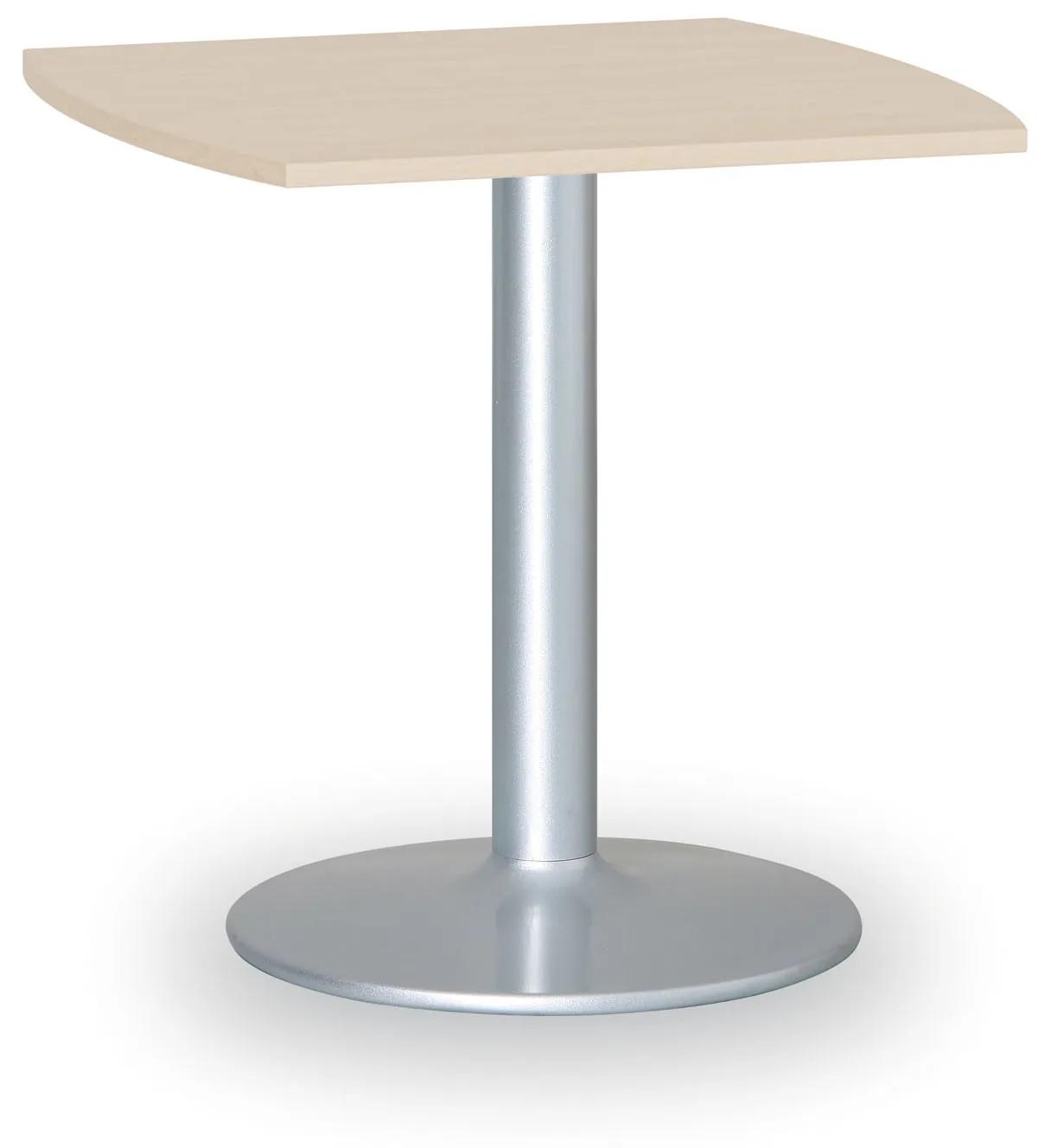 Konferenčný stolík ZEUS II, 660x660 mm, sivá podnož, doska breza