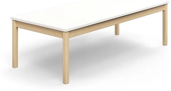 Stôl DECIBEL, 1800x800x530 mm, akustický HPL - biela