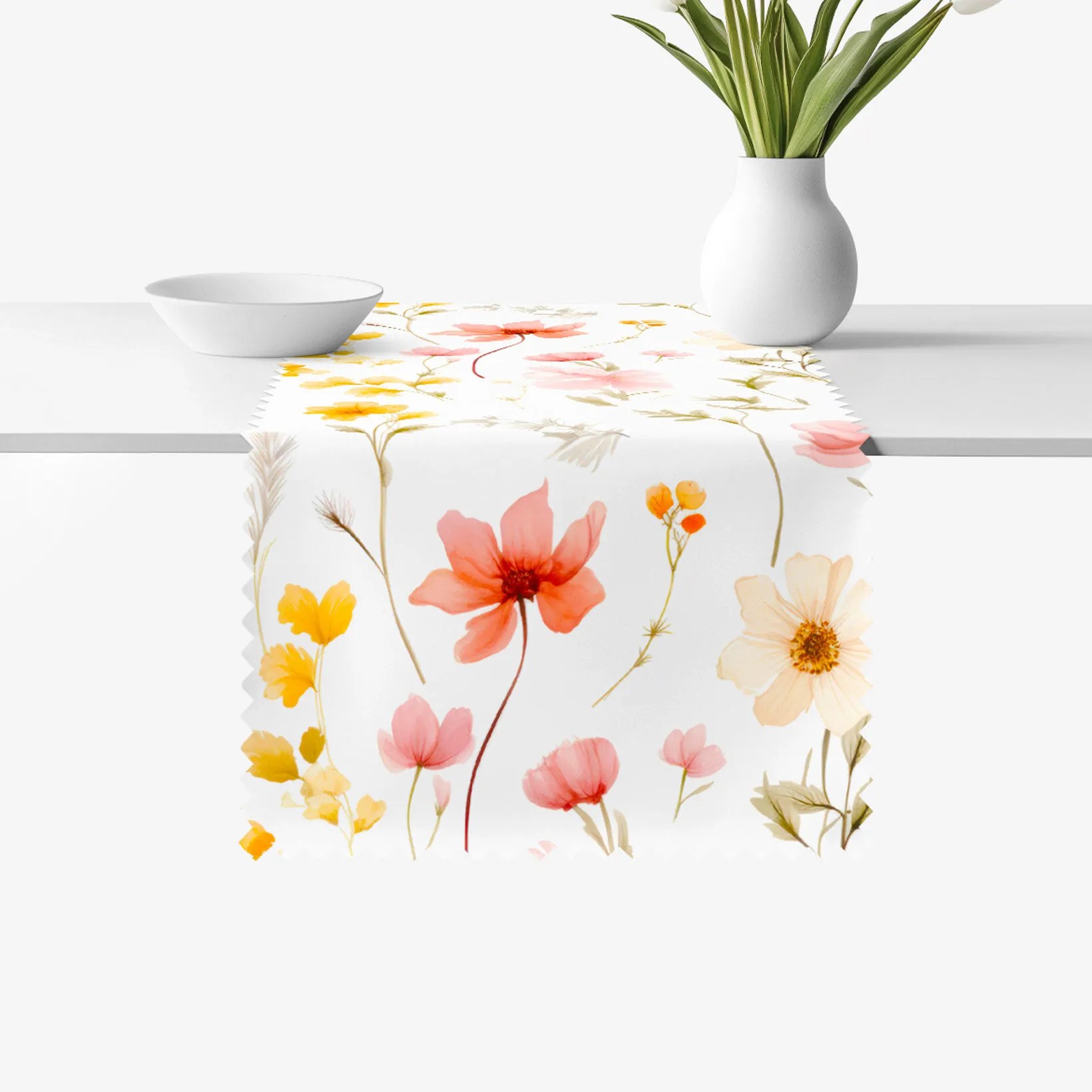 Goldea behúň na stôl teflónový - kvetinový raj 35x160 cm