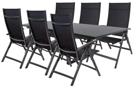 Doppler LIVORNO AVANTAGE antracit - záhradná hliníková súprava 6+1