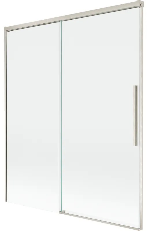 Mexen Rox, 2-krídlová posuvná vaňová zástena 140 x 150 cm, 8mm číre sklo, oceľový profil, 8C9-140-001-97-00