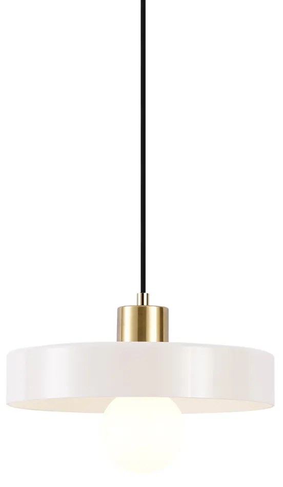 Retro závesná lampa zlatá s béžovým sklom - Jina