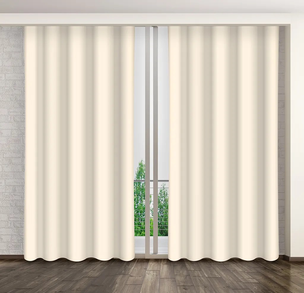Dekorstudio Jednofarebný záves krémový ZMA5 Rozmer závesu: 160x260cm