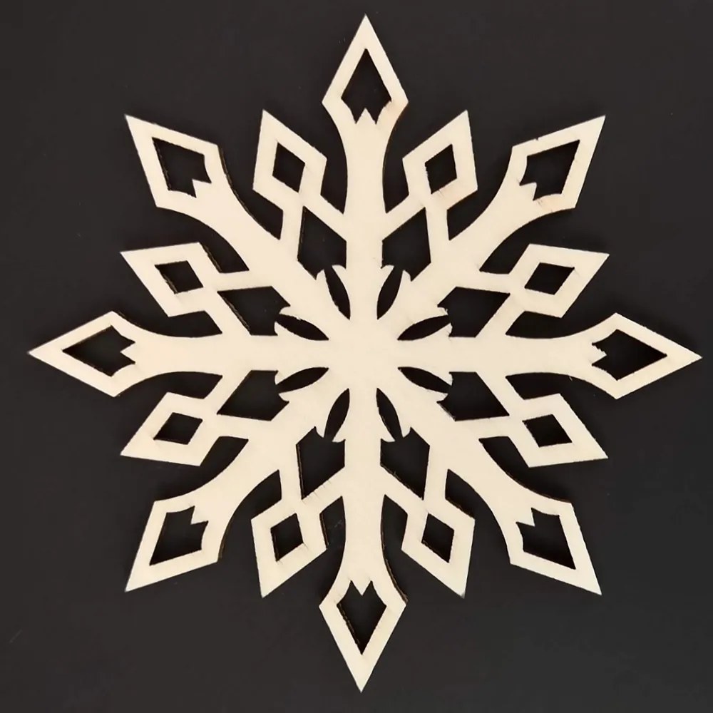 AMADEA Drevená ozdoba hviezda kryštál 8 cm