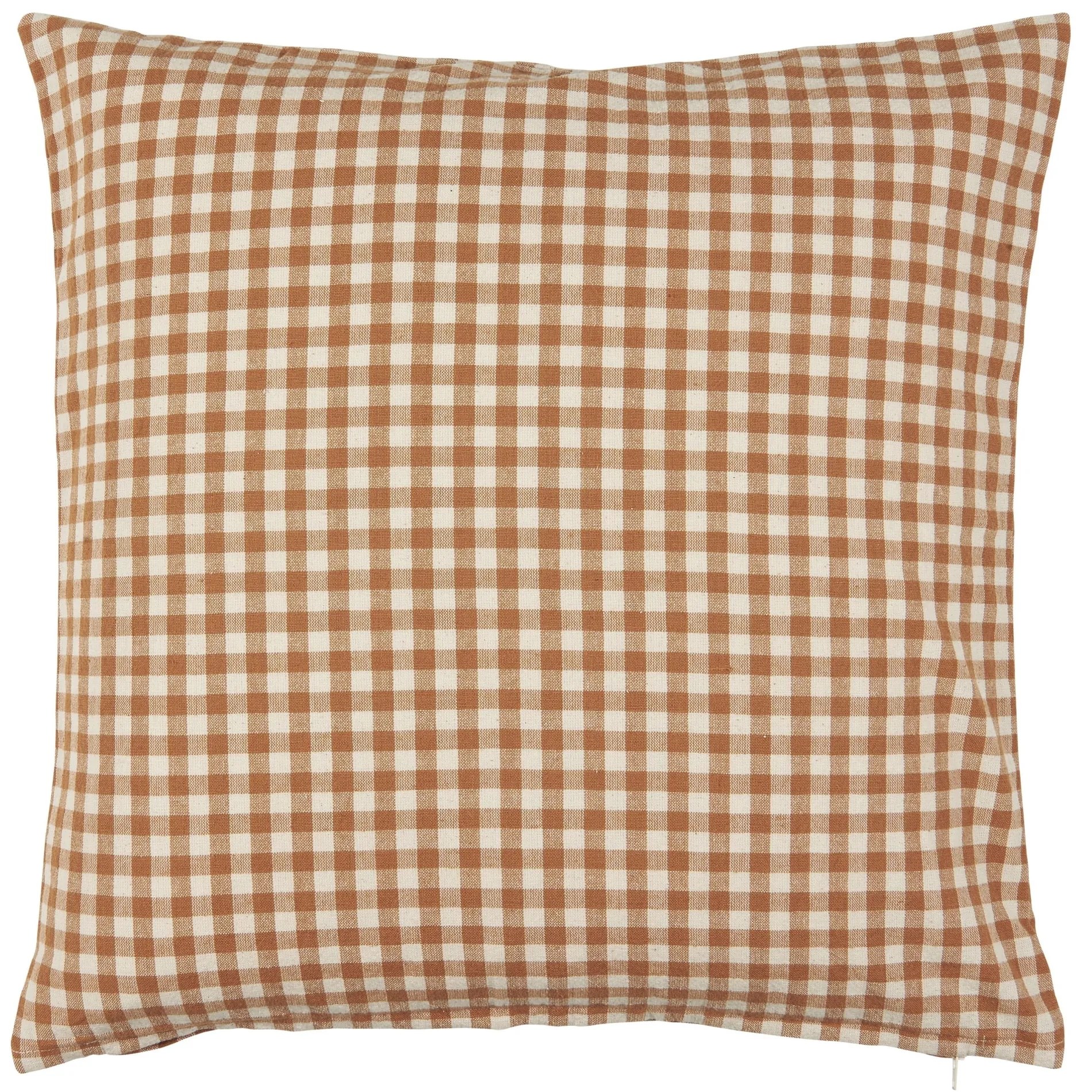 Ib Laursen Poťah na vankúš Luca Brown Small Checks 50 x 50 cm
