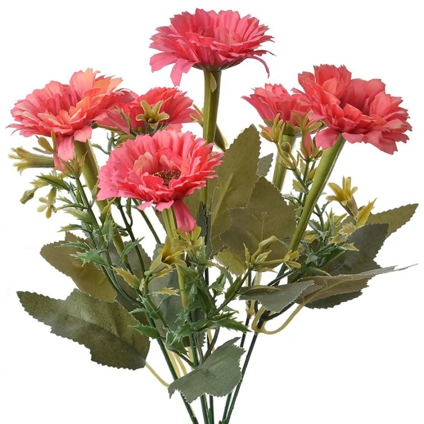 Dekorácia umelá kvetina s ružovými kvetmi - 10*10*30 cm