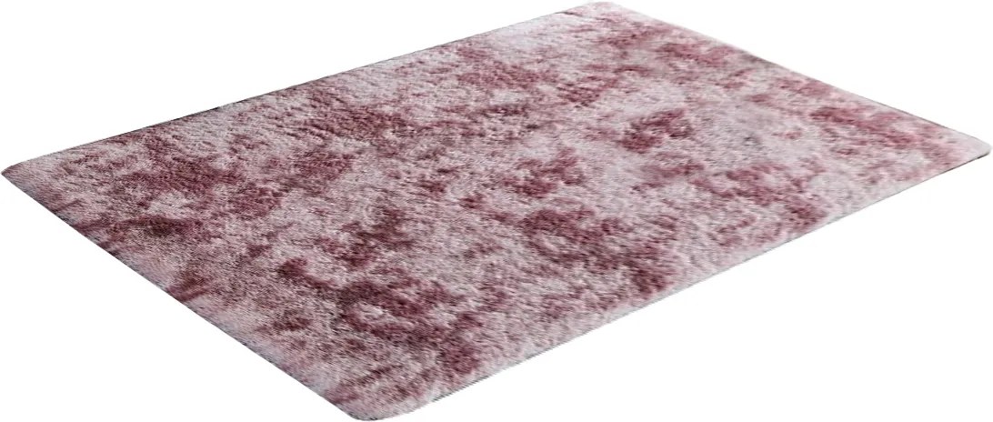 TZ Ružový obdĺžnikový shaggy koberec Ombre Rozmer: 160x230 cm