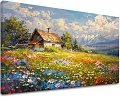 Obraz na plátne Farebná kvetinová lúka | Akrylové detaily