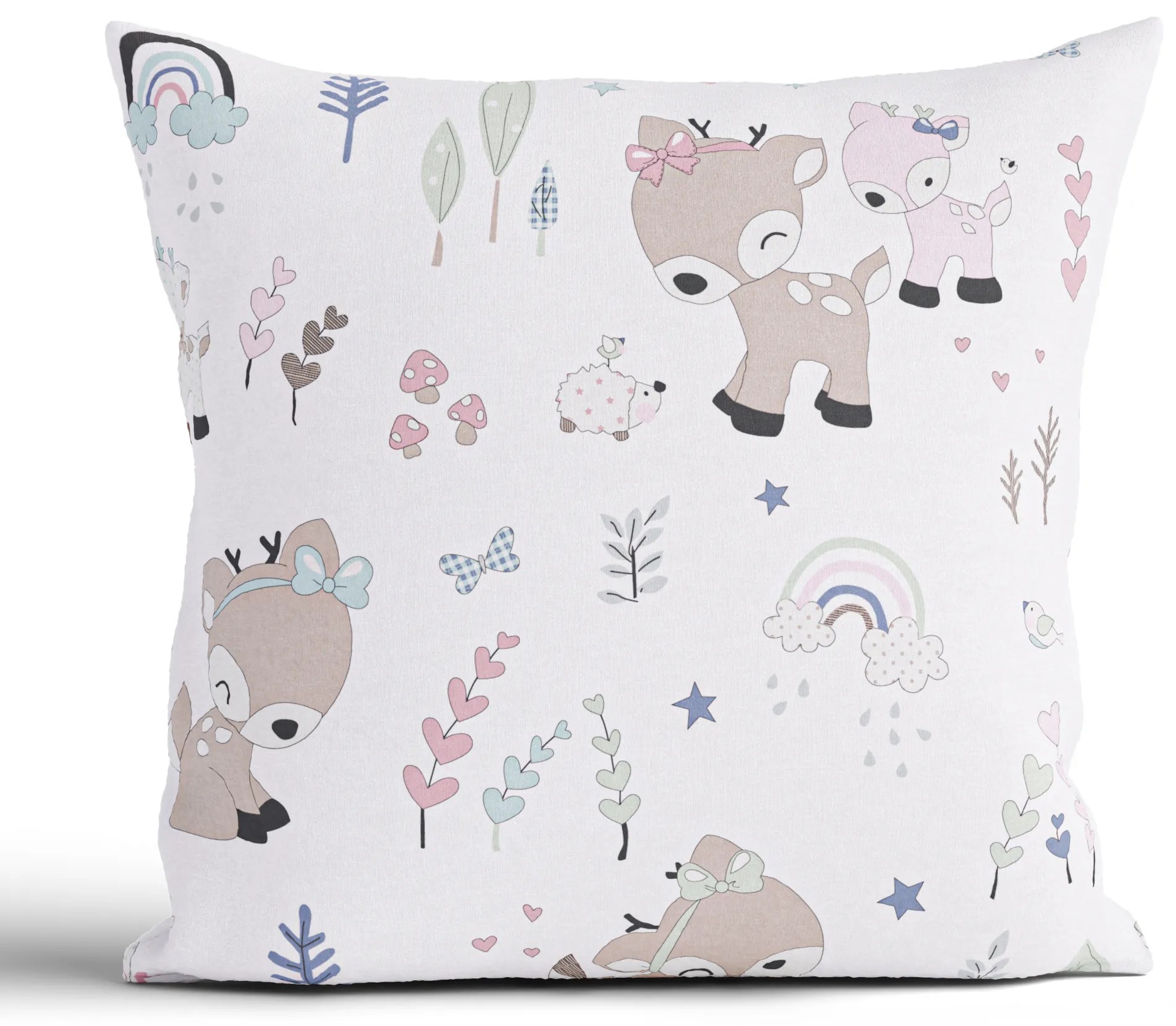 Bavlnená obliečka na vankúš Renforcé 40 × 40 cm - Srnčie šťastie