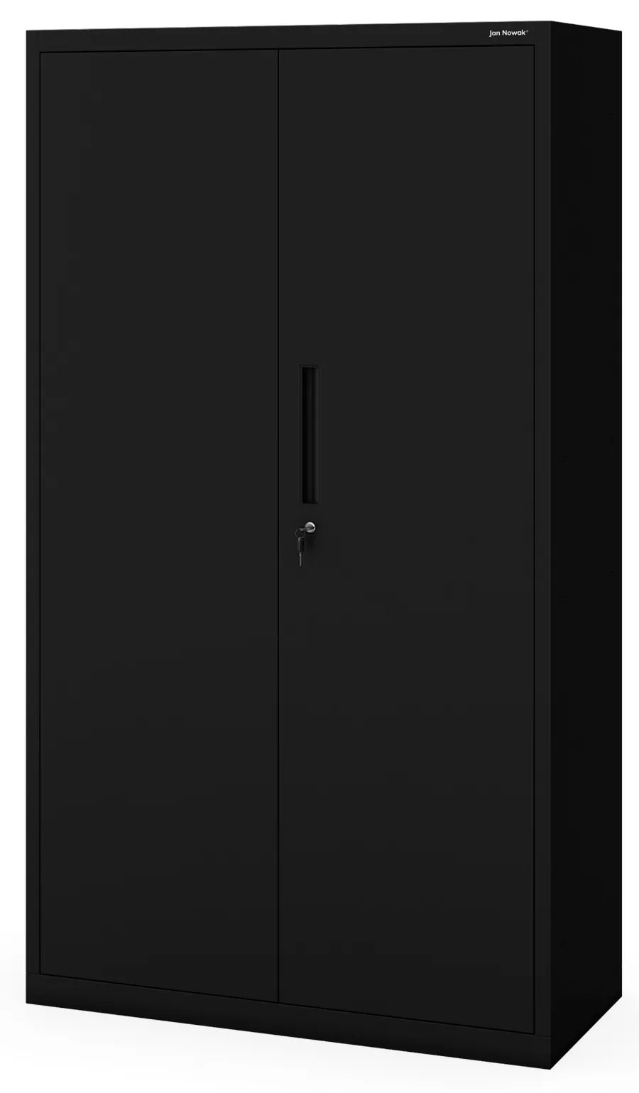 Kovová skriňa MEGAN – čierna, bez zásuvky, 160 cm