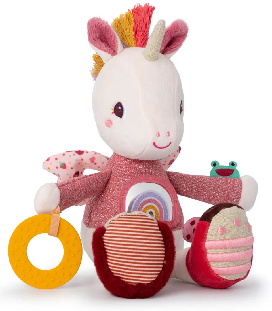 Lilliputiens – textilná hračka s aktivitami - jednorožec Lena