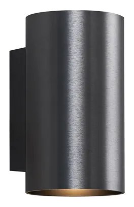 Moderná nástenná lampa tmavosivá okrúhla 2-svetlá GU10 50 mm - Sandy