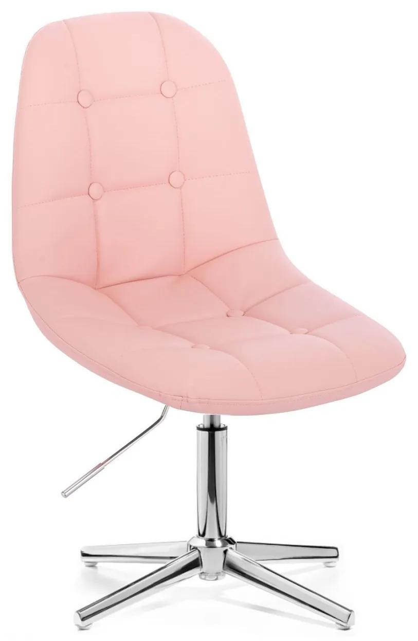 LuxuryForm DESIGN Stolička SAMSON na striebornom kríži - ružová