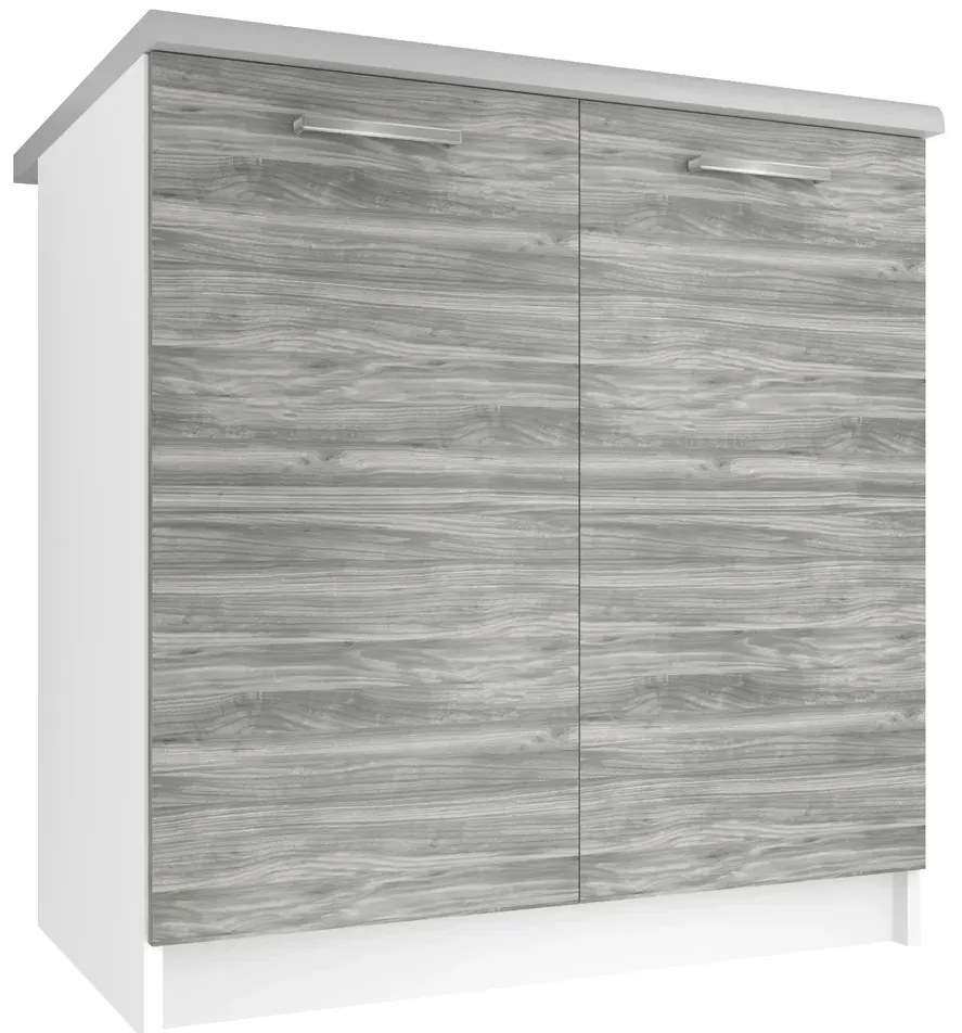 Kuchynská skrinka Belini spodná 80 cm šedý antracit Glamour Wood s pracovnou doskou TOR SD80/0/WT/GW/0/E