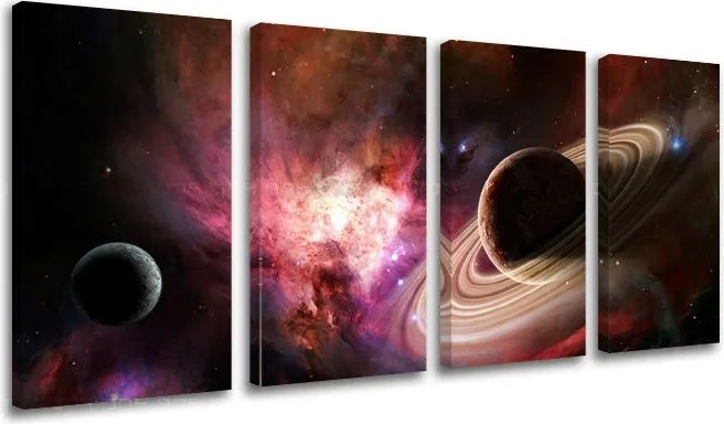 Obraz na stenu 4 dielny VESMÍR GA001E41