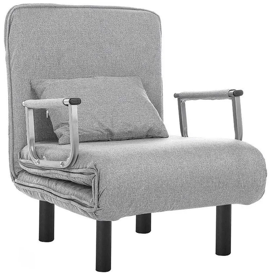 Kreslo a posteľ v jednom, rôzne farby- svetlosivá