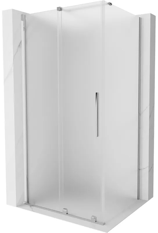Mexen Velar, sprchový kút s posuvnými dverami 130 x 85 cm, 8mm sklo námraza, chrómová, 871-130-085-31-01