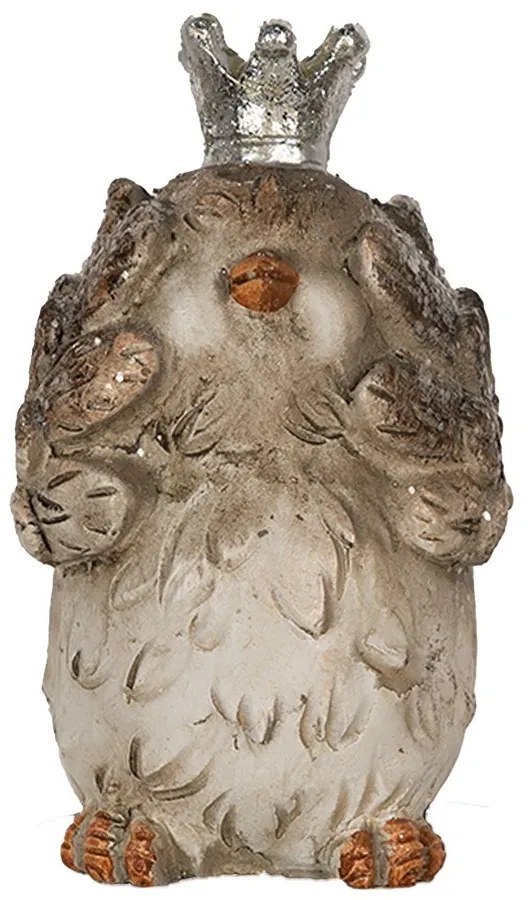 Dekorácia socha vtáčik s korunkou nevidím - 7*5*8 cm Dekorácia socha vtáčik s korunkou nevidím - 7*5*8 cm