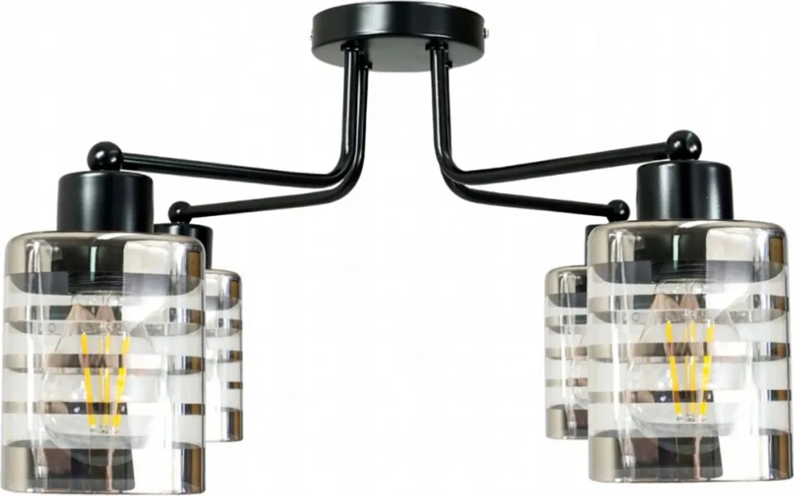 Závesná lampa DRONE 4xE27 - SKLENENÁ KOCKA