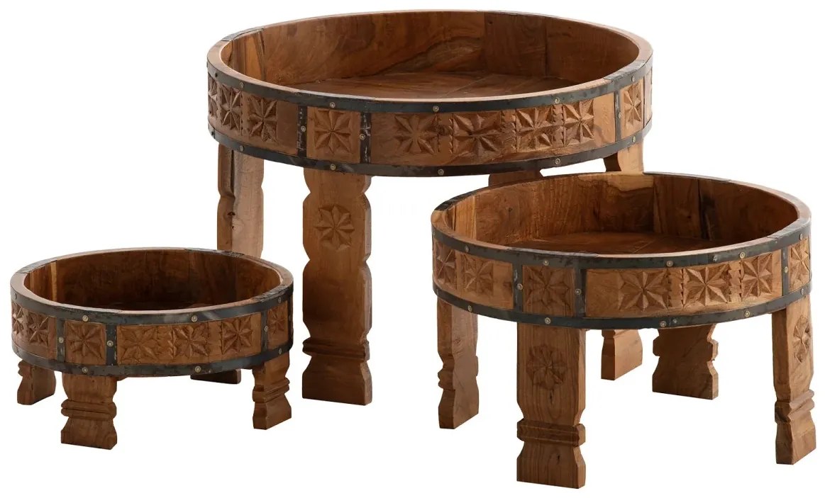 furniture-nabytek.cz - Sada odkládacích stolků 3ks Chakki