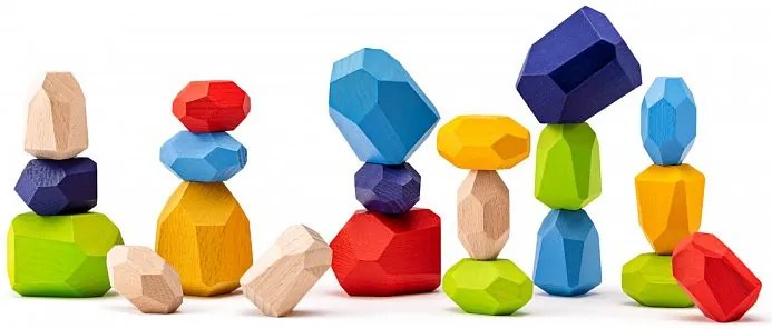 Balančná hra - Drevené kamene - 21 ks