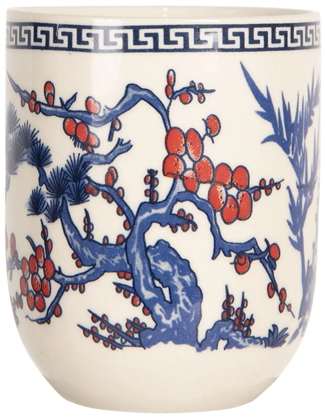 Porcelánový kalíšok na čaj s modrou vetvou - ∅ 6 * 8 cm / 0,1l