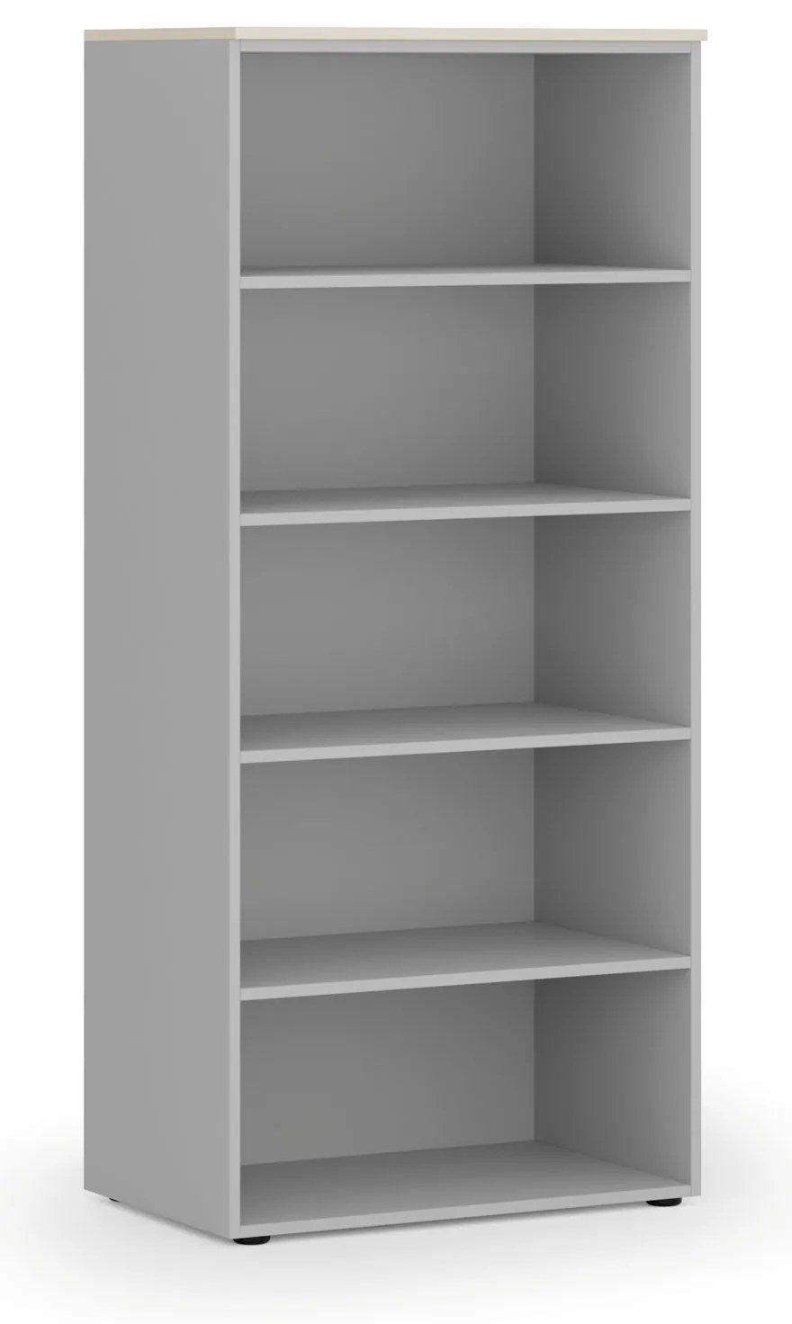 Kancelársky regál PRIMO GRAY, 800 x 500 x 1781 mm, sivá/breza