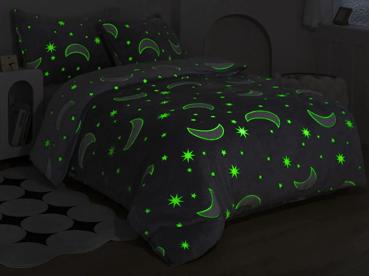 XPOSE® Mikroplyšové obliečky NOČNÁ OBLOHA Exclusive (svietiaci efekt)