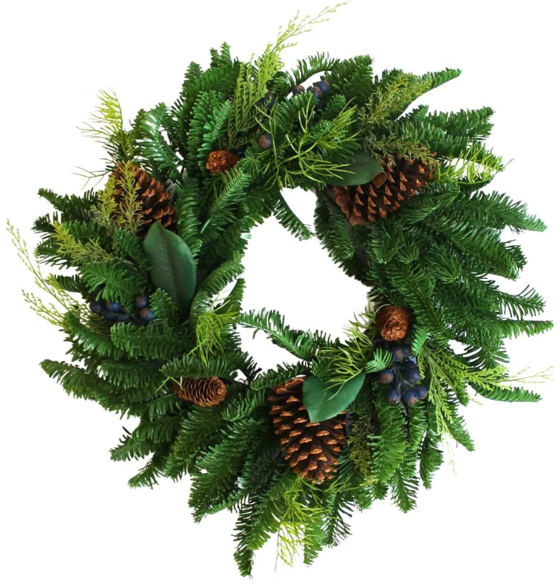 PROXIMA.store - Ihličnatý veniec - ZELENÝ 60 cm