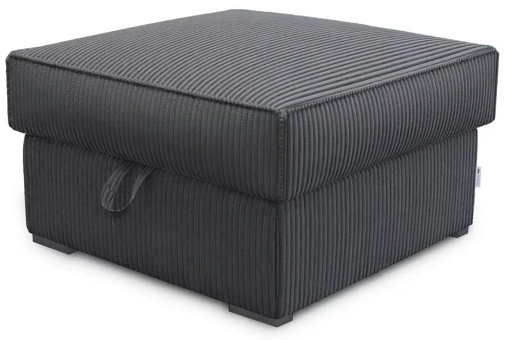 Tmavo sivý taburet SMART COSARO s úložným priestorom 65x65 cm