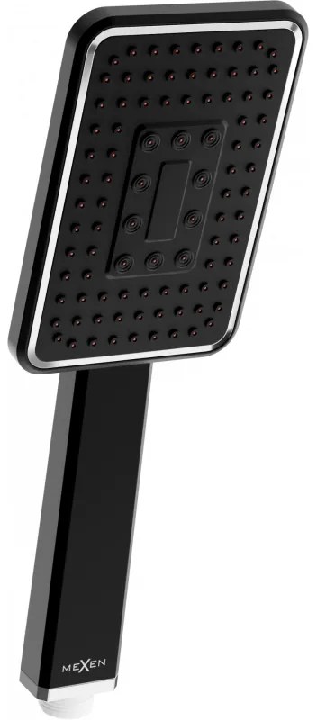 Mexen príslušenstvo - hlavica ručnej sprchy R-54, čierna-chróm, 79554-71