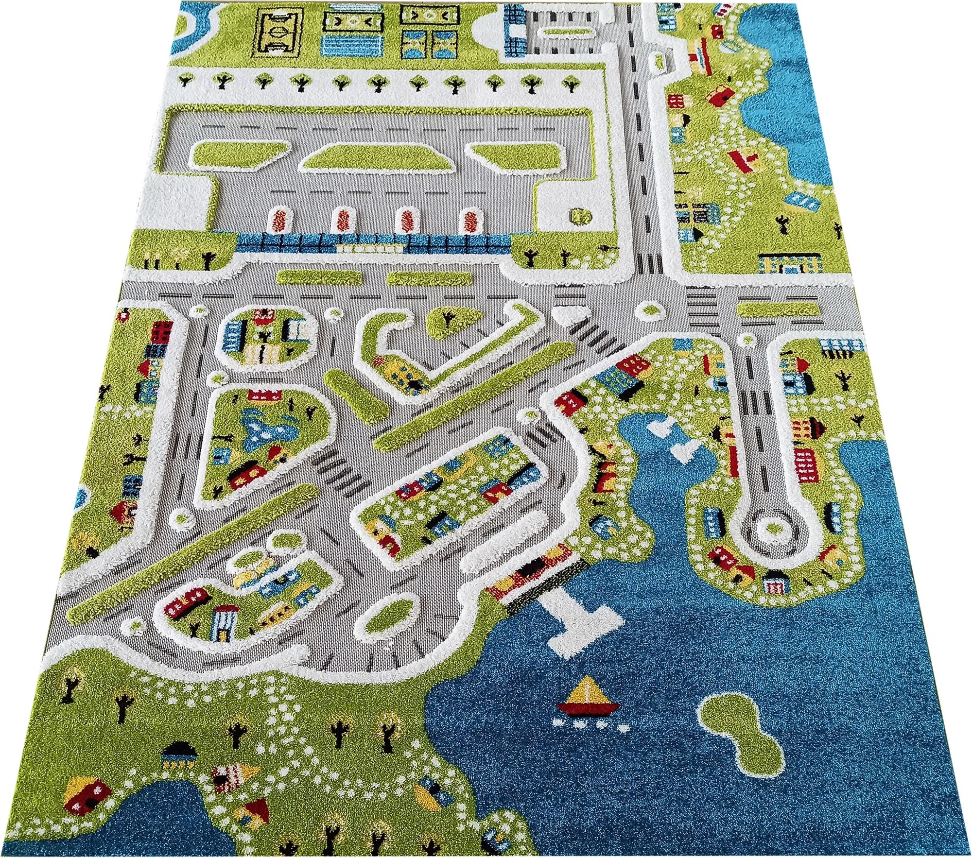 DY Detský farebný koberec s motívom mesta Color Kids 01 Rozmer: 100x150 cm