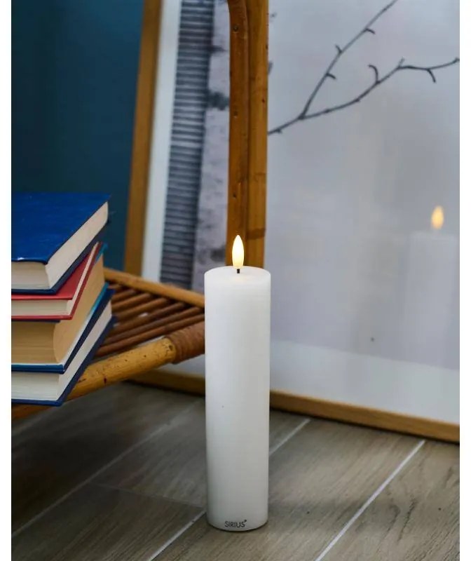 SIRIUS LED sviečka Sille, biela, 20 cm