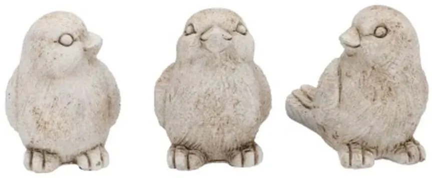 Opálová antik cementová dekorácia vtáčik Narbonne - 12*9 cm