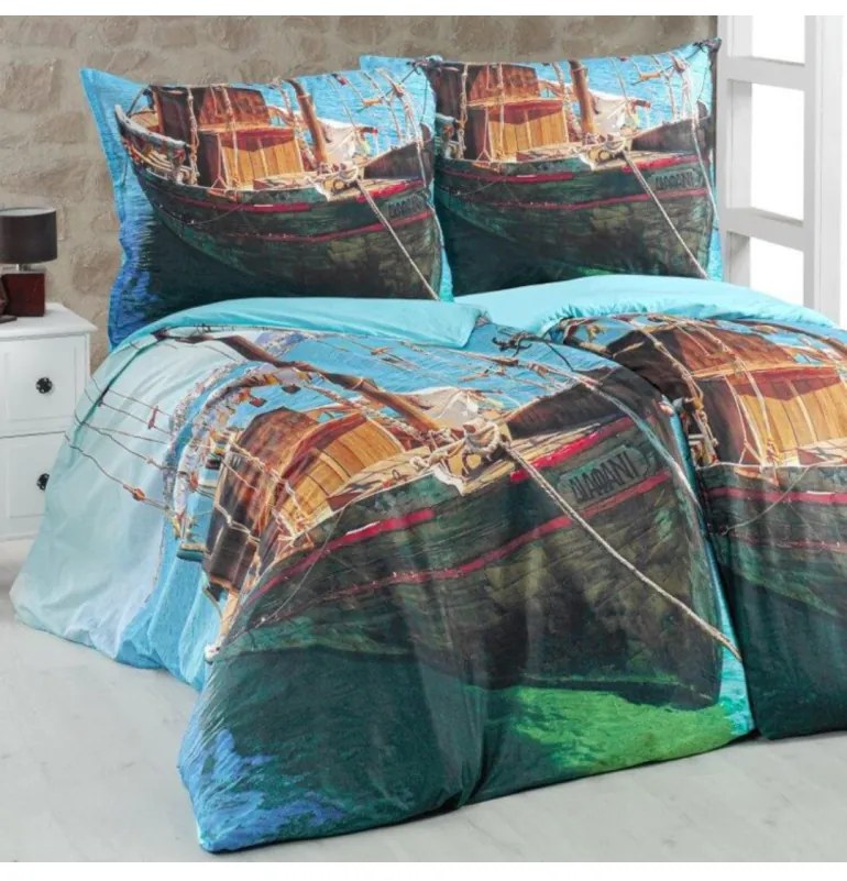 Obliečky bavlnené 3D Boat