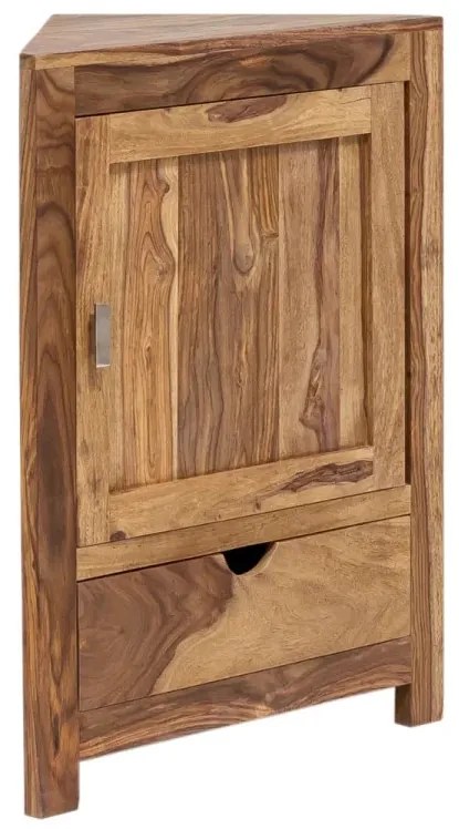 furniture-nabytek.cz - Masívna kúpeľňová skrinka Lagos z palisandru, lakovaná, hnedá – 60×32×80 cm