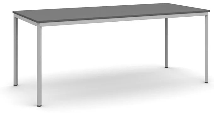 Jedálenský stôl, 1800 x 800 mm, sivá podnož, grafit